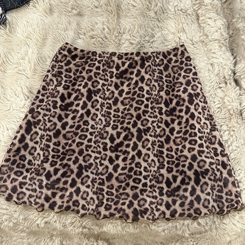 Sunday Leopard Print A-Line Skirt